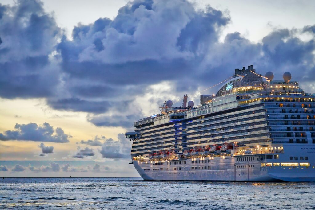 Cruise ship in the caribbean